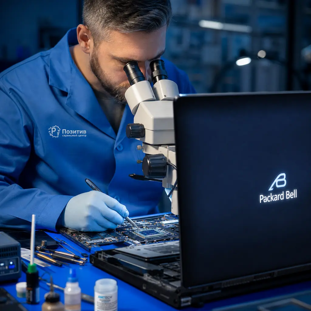 Замена видеокарты ноутбука Packard Bell в Рязани