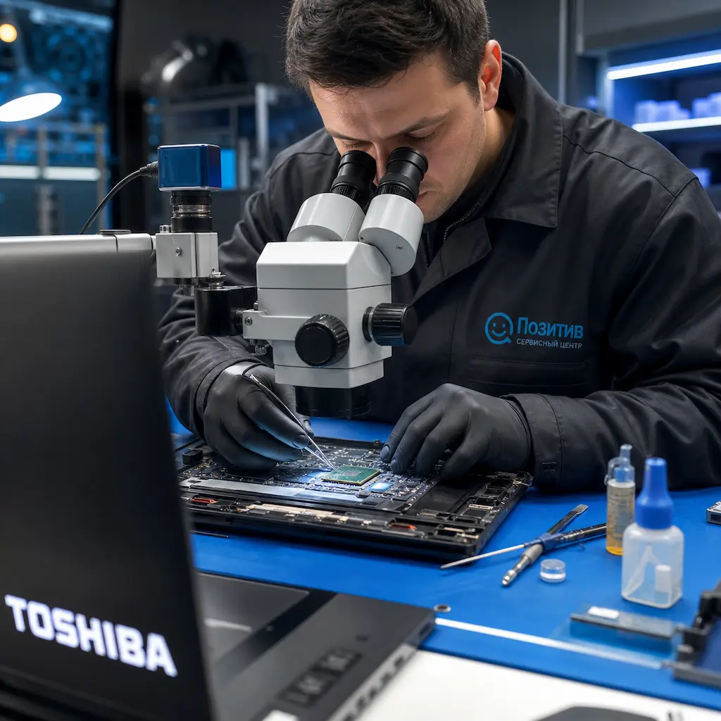 Замена видеокарты ноутбука Toshiba в Рязани