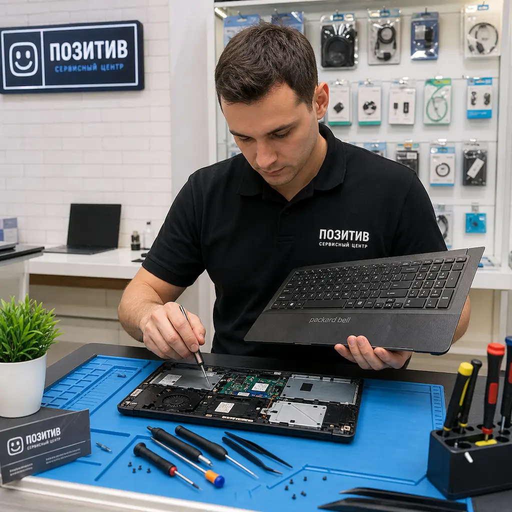 заменить клавиатуру на ноутбуке Packard Bell в Рязани