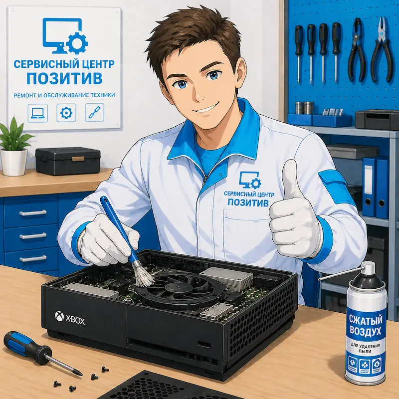 Чистка игровой приставки от пыли в Рязани | Замена термопасты