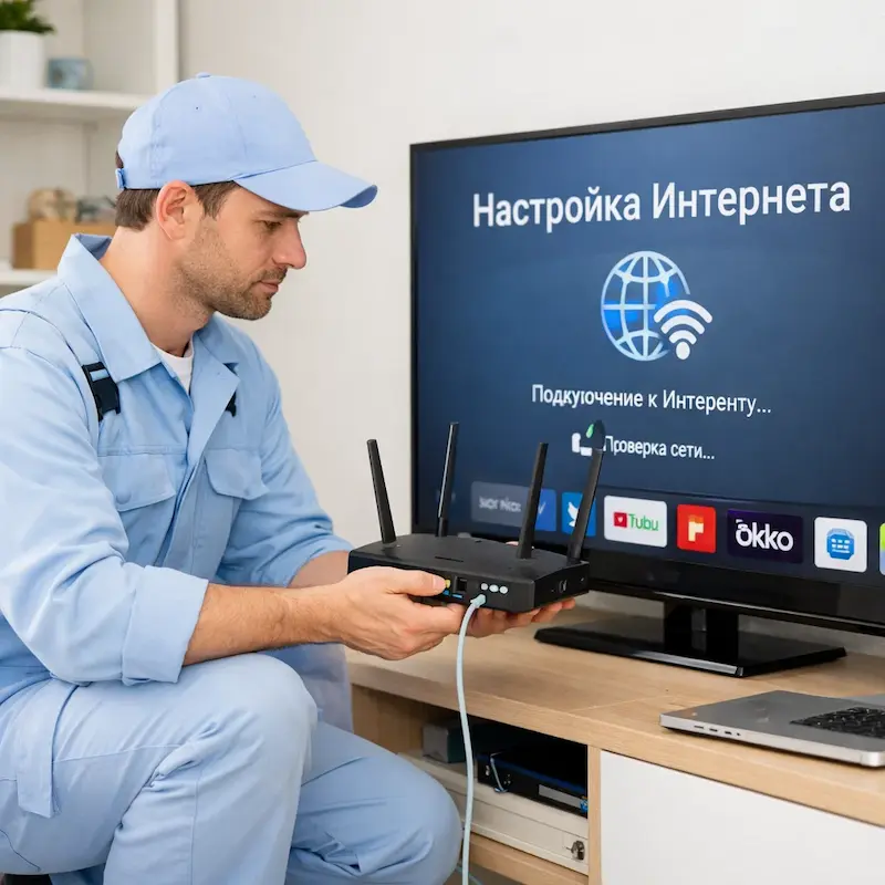 Настройка интернета на телевизоре в Рязани