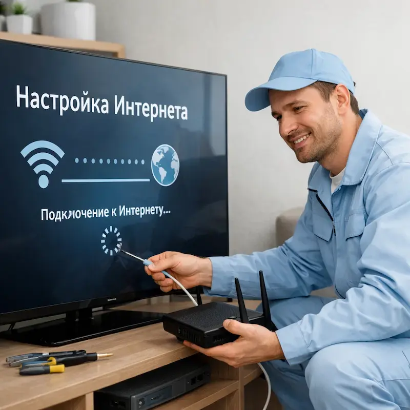 Настройка интернета на ТВ в Рязани