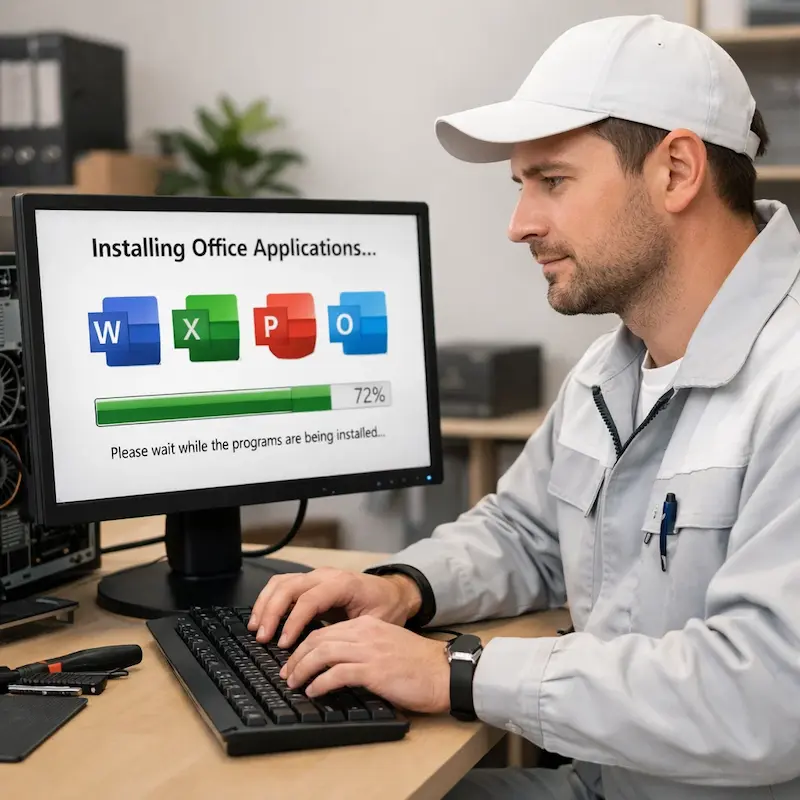 установка офисных программ на компьютер в Рязани